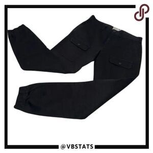 Club Monaco Utility Cargo‎ Joggers in Jet Black Size 29W x 32L